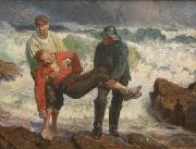 Laurits Tuxen, The Drowned is braught on shore